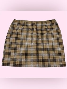 Vintage Y2K Roots Plaid Tartan Preppy Academia Lined Mini Skirt Wool Size 10